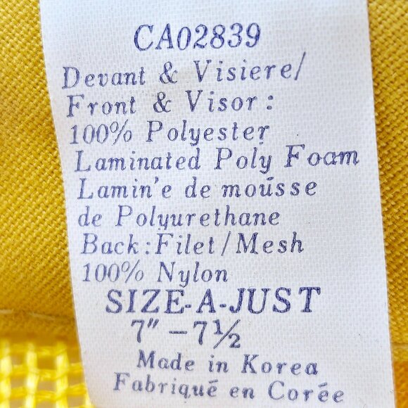 Vintage 70s 80s CEDA Snapback Trucker Hat Classic Cap Black Yellow Leaves - Picture 11 of 12
